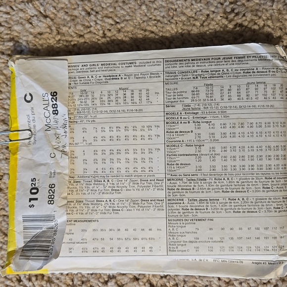 McCall's Costumes #8826 - Picture 2 of 3